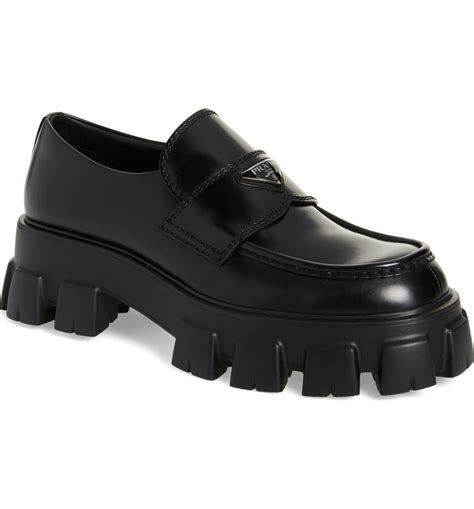 Prada Monolith Lug Sole Loafer (Men) 